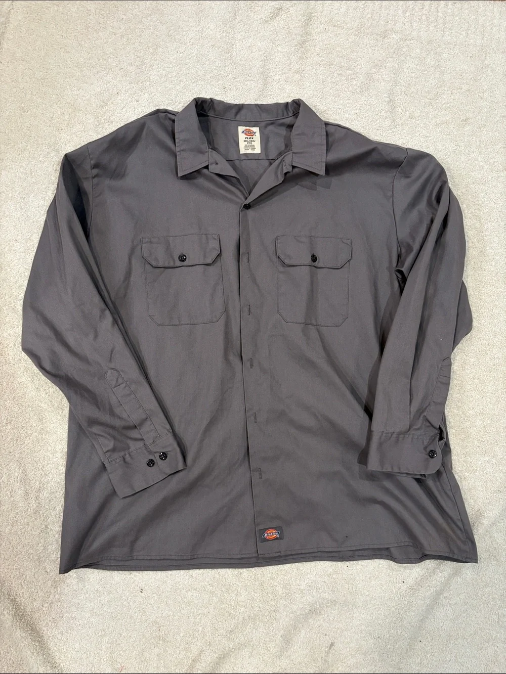 Dickies Men's Dark Gray Lightweight Work Shirt Jacket